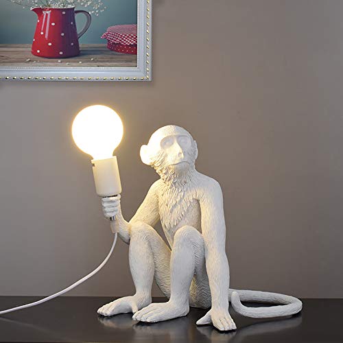 Hemp Rope Monkey Pendant Light, Retro Wall Lamp for Dining Room Z416818