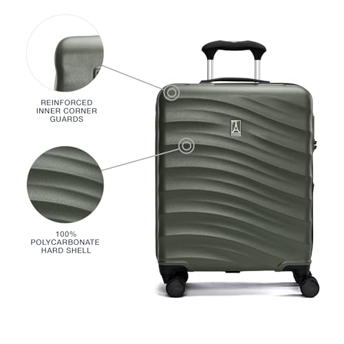 Hardside Expandable Carry-On Luggage with 8 Spinner Wheels and TSA Lock Q7052