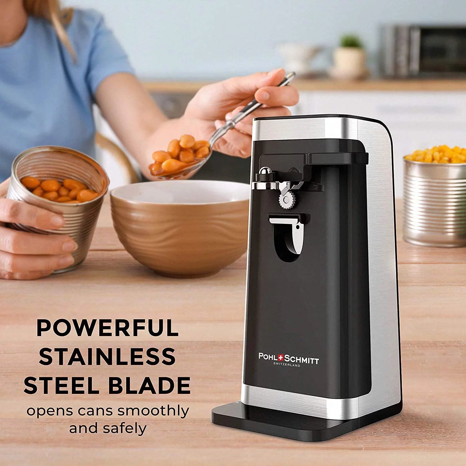 Electric Can Opener with Knife Sharpener and Bottle Opener C261325
