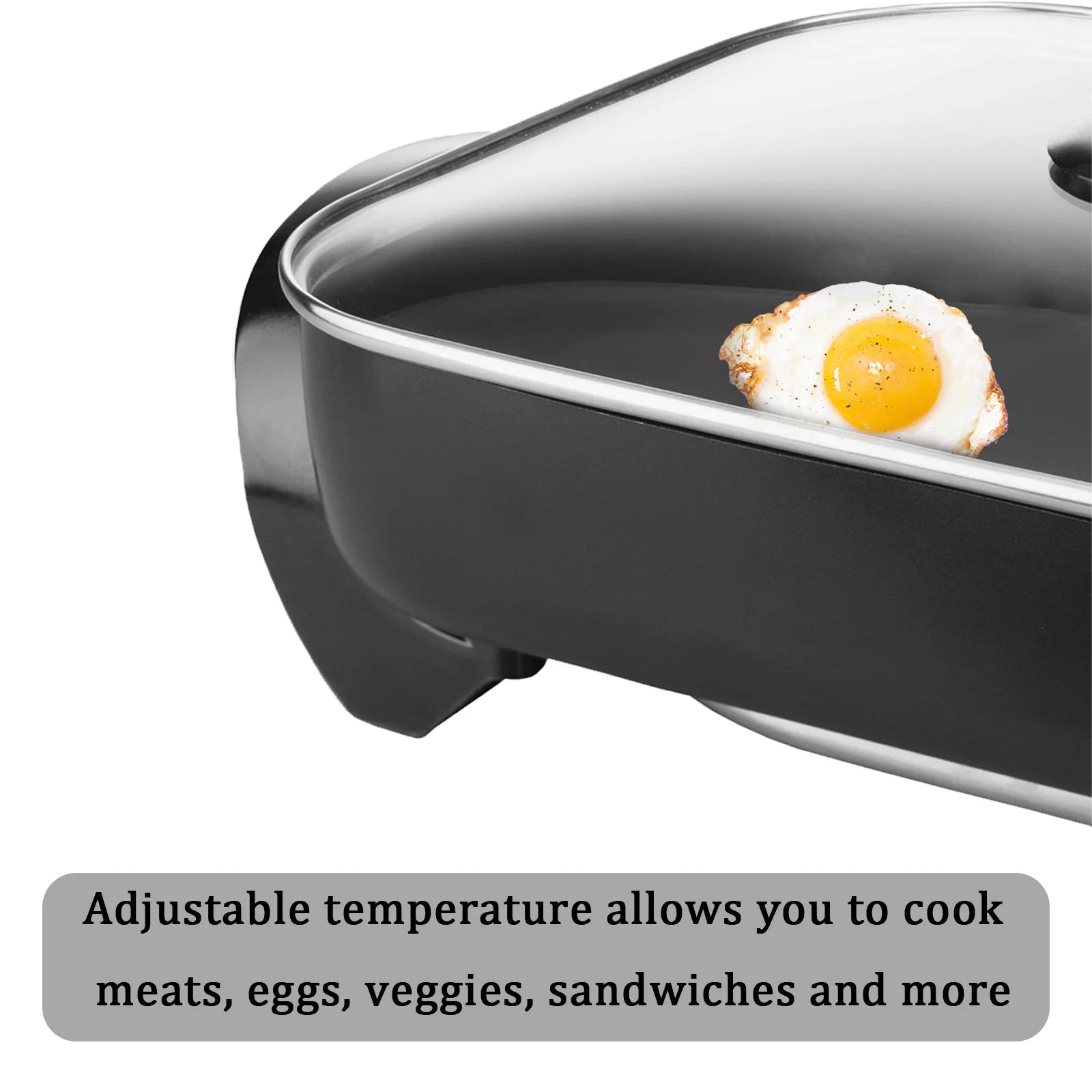 Nonstick Electric Skillet, 16 Inch, Serves 4-6 L930676