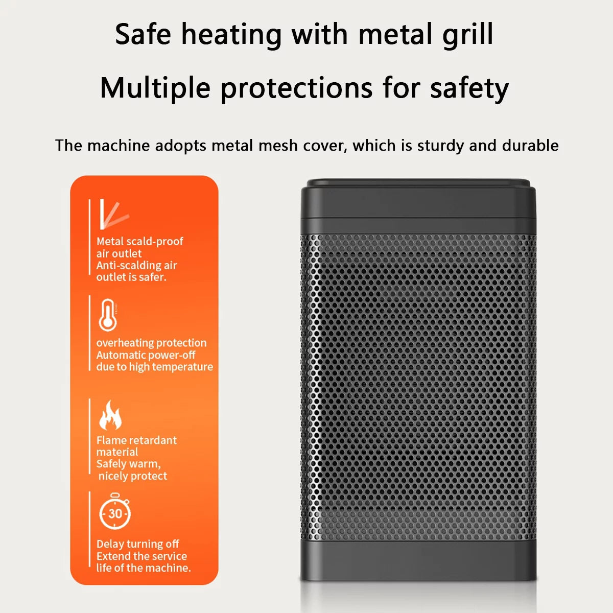1500W Portable Electric Heater with Thermostat and Remote E1296