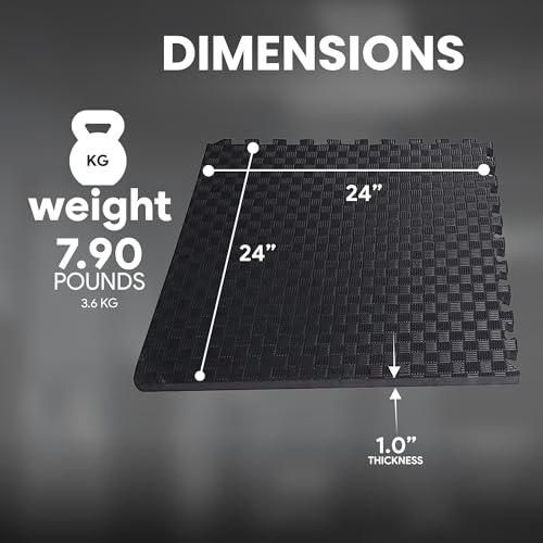 Puzzle Exercise Mat with EVA Foam Interlocking Tiles for MMA, Gymnastics and Home Gym H787