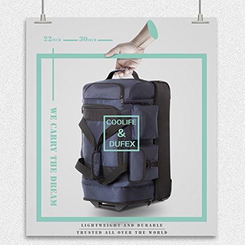 Rolling Duffel Travel Bag with 8 Pockets U83875