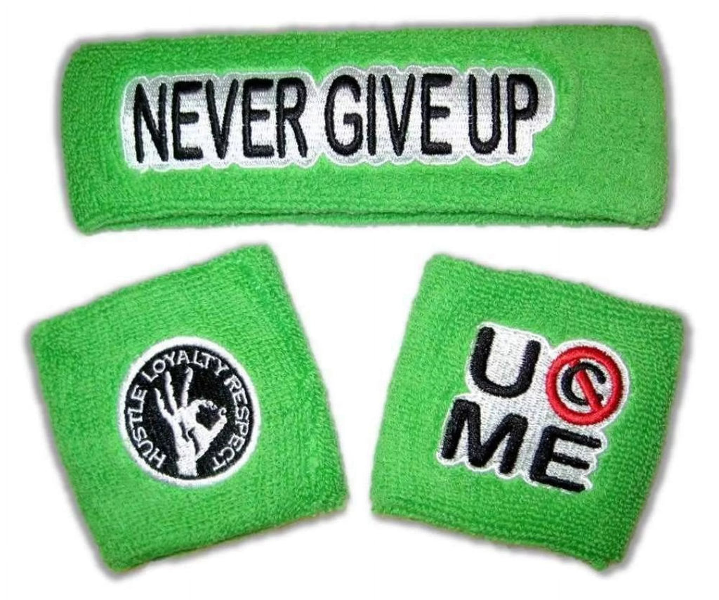 Neon Green Boys Costume T-shirt Hat Wristbands R2795
