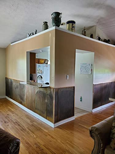 Rustic Corrugated Metal Wainscoting Roll - 10 Foot Q16477