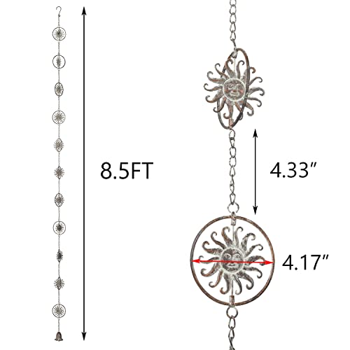 Metal Pinwheel Rain Chain for Gutters Downspouts D1428