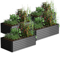 Galvanized Raised Garden Bed 8x4x2ft, Large Metal Planter Box for Outdoor Vegetables, Flowers & Herbs D2106