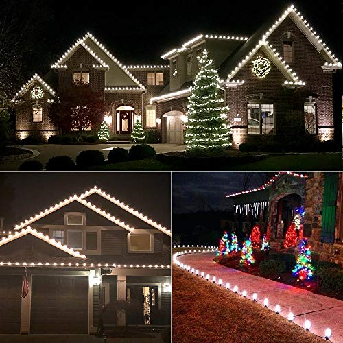 C9 Christmas Lights Cool White 16FT 25 LED Outdoor Connectable U834612