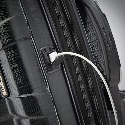 Hardside Expandable Carry-On Luggage with Spinner Wheels, Black, 20-Inch O253