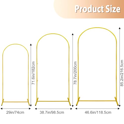 Metal Arch Backdrop Stand Set of 3 for Wedding Party Decoration G87396