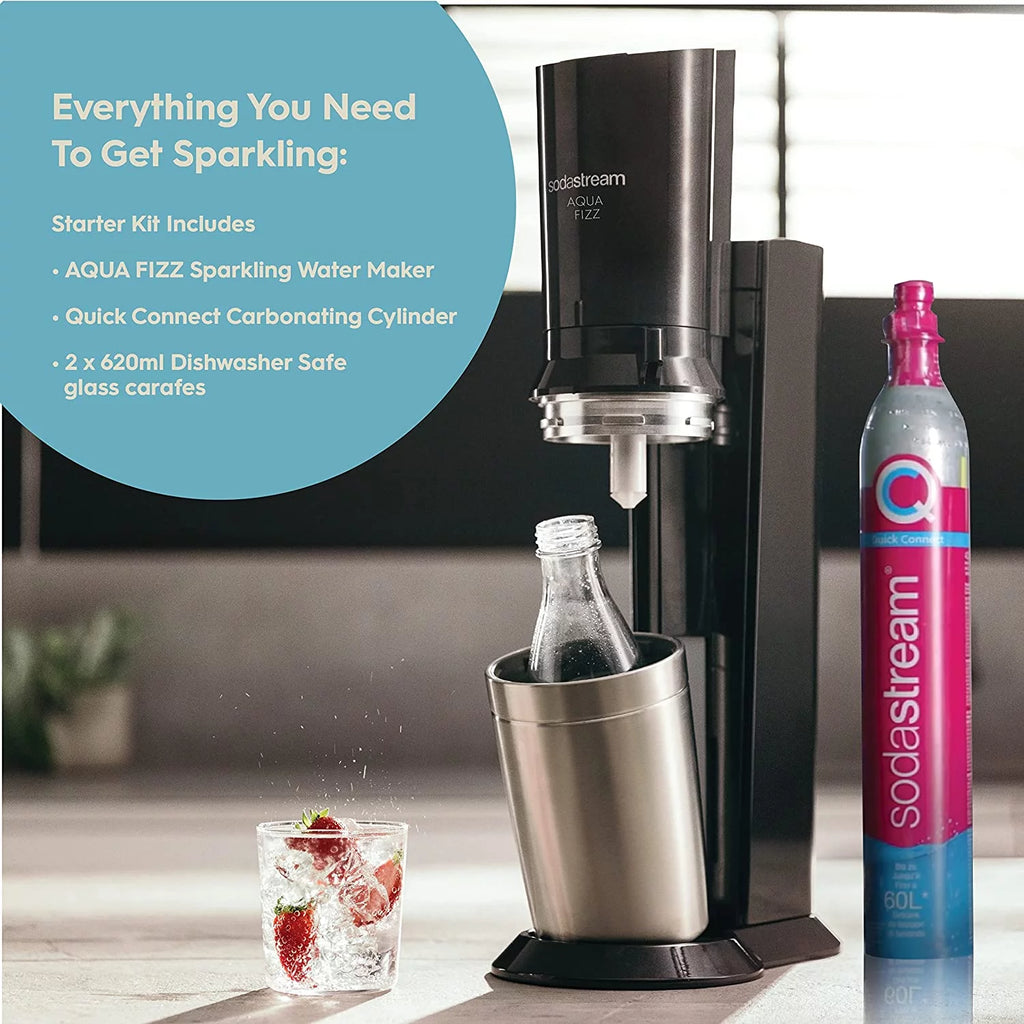 Sparkling Water Maker Kit with CO2 and Glass Carafes M905