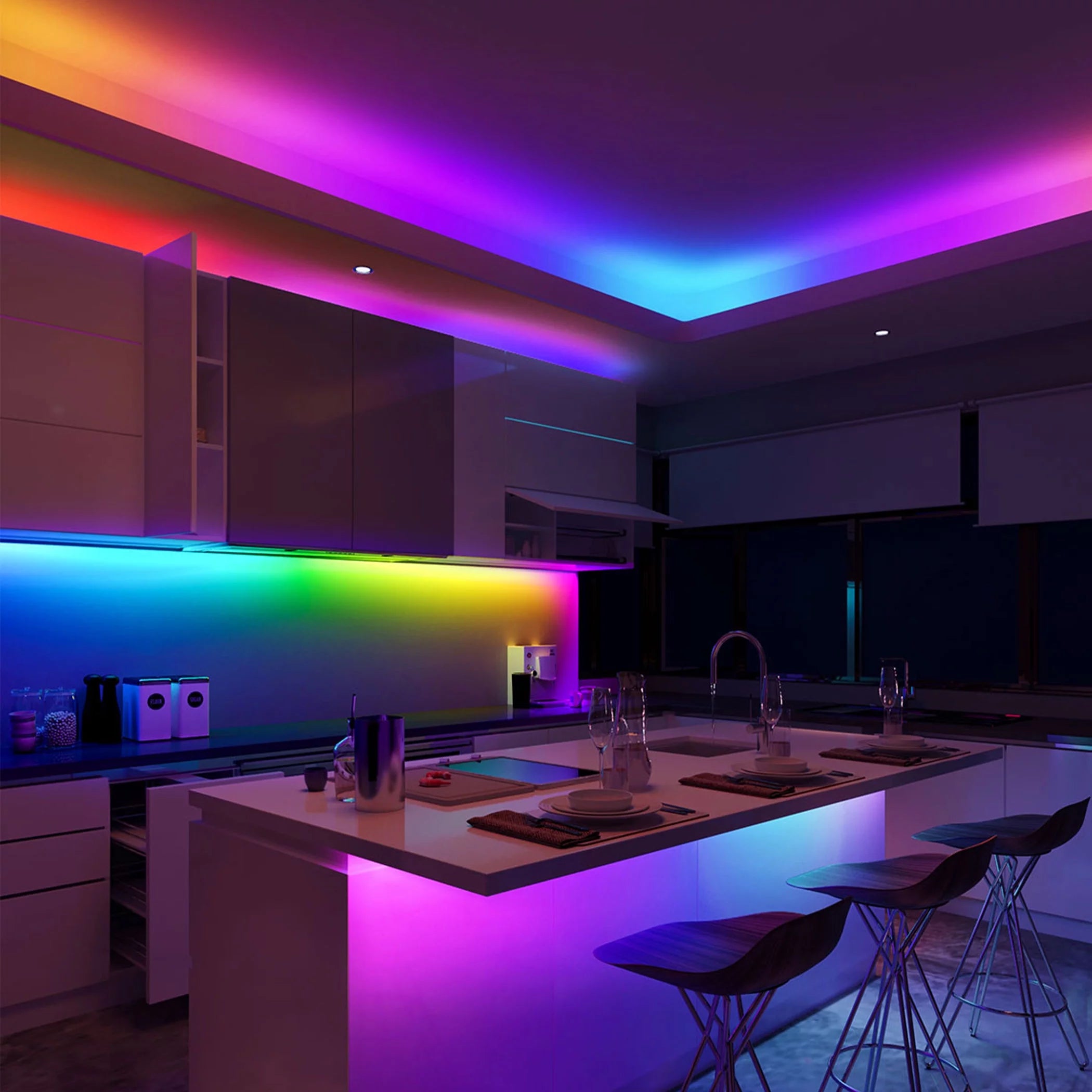 Wi-Fi RGBIC LED Strip Lights for Bedroom, App Control, Music Sync Q1154