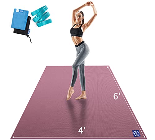Extra Large Yoga Mat 12x6 ft, Non-Slip, Thick for Home Workout C117068