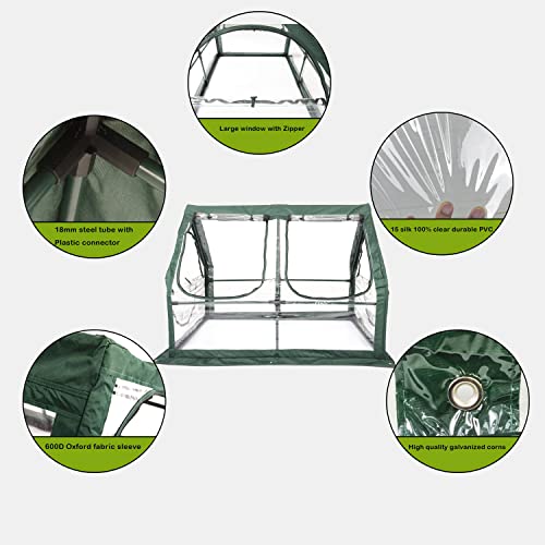 Portable Greenhouse for Garden Bed with PVC Cover R560397