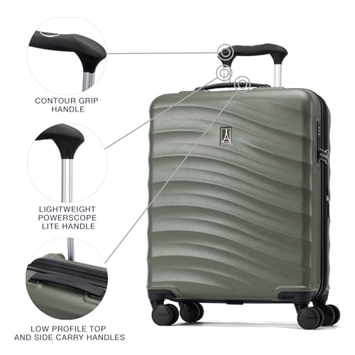 Hardside Expandable Carry-On Luggage with 8 Spinner Wheels and TSA Lock Q7052