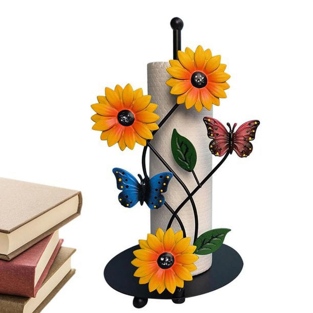 Painted Butterfly Vertical Paper Towel Rack for Kitchen Living Room X998157