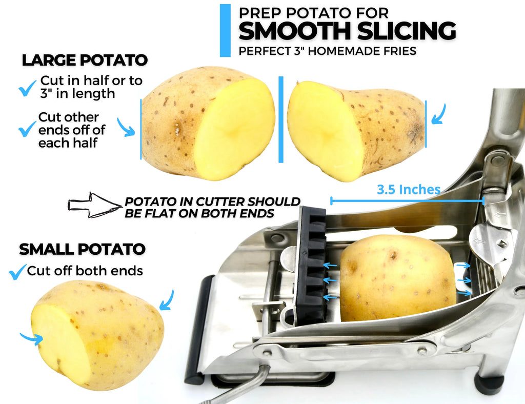 French Fry Cutter, Potato Slicer, 1/2 and 1/3-Inch Blades, Vegetable Chopper Y343