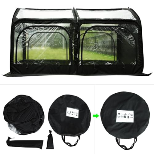 Mini Greenhouse for Outdoors, Portable Pop-up with Fiberglass Frame and Screen Window V280