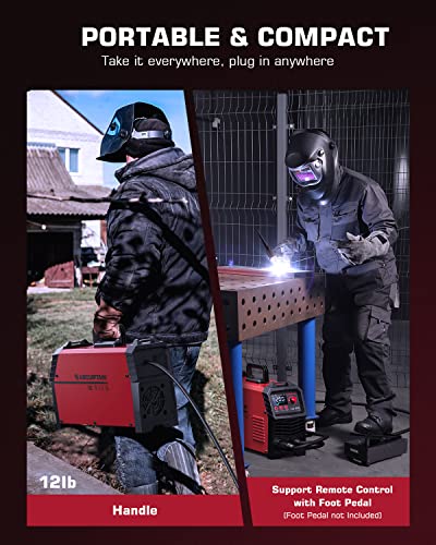 TIG Welder 200A, Dual Voltage 110V/220V, TIG/Stick 2-in-1 with LED Display V658