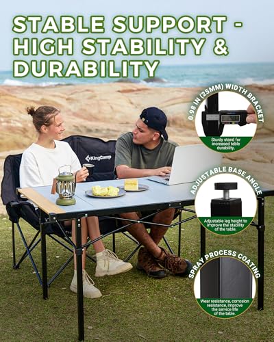 Folding Camping Table Aluminum Roll Up Portable Picnic Table Q486920