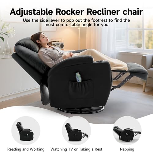 Rocking Recliner Chair with Massage and Heat for Adults H49678