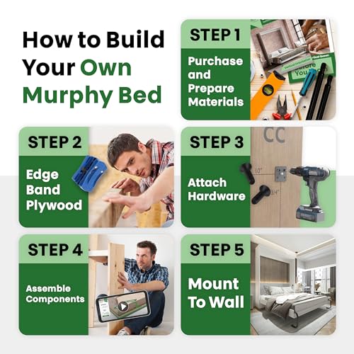 Queen Vertical Murphy Bed Hardware Kit with Bonus Tools B35325