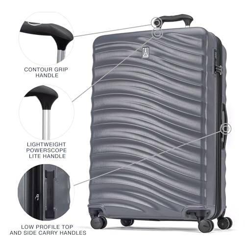 Hardside Expandable Carry-On Luggage with 8 Spinner Wheels and TSA Lock Q7052