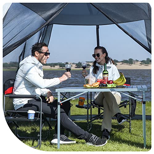 Folding Camping Table Aluminum Roll Up Portable Picnic Table Q486920