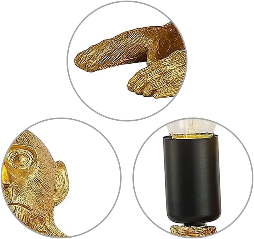 Monkey Lamp, Resin Sitting Monkey Lamp U72457