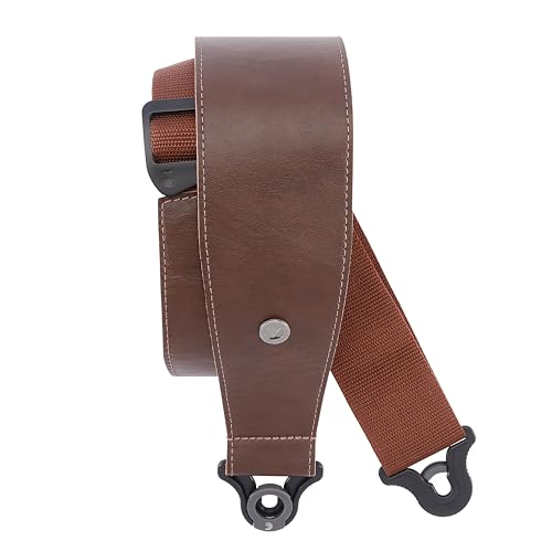 Auto Lock Guitar Strap - Leather - 2.5" Width - Brown G184143