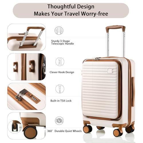 Expandable Hardside Carry-On Luggage with Spinner Wheels and TSA Lock Y87100