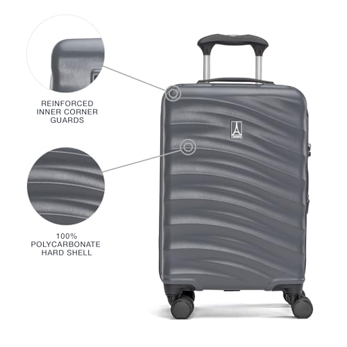 Hardside Expandable Carry-On Luggage with 8 Spinner Wheels and TSA Lock Q7052