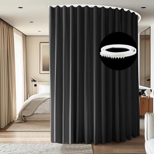 Room Divider Curtain Track Set, Blackout Panel, 8.3ft Wide A844312