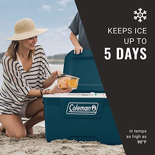 Insulated Portable Hard Cooler, Leak-Resistant, Keeps Ice up to 5 Days N135