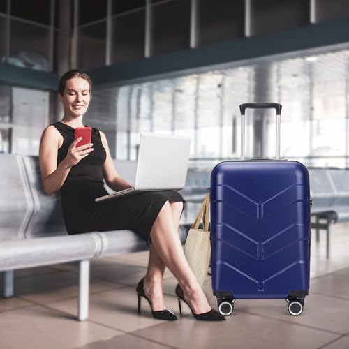 Hardside Carry-On Luggage 22x14x9 with Spinner Wheels G556