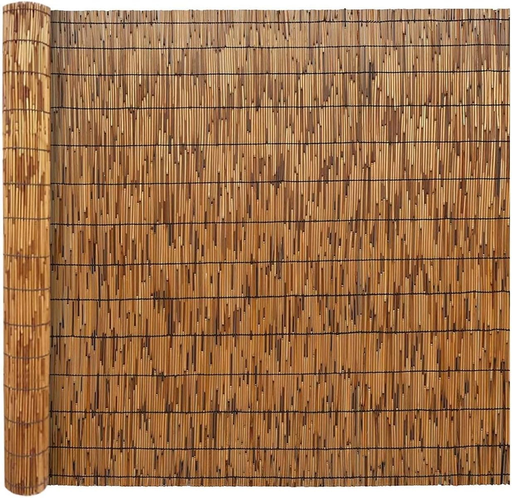 Natural Reedhead Roller Bamboo Fencing 2x10ft 3x13ft 4x16ft 5x20ft 6x23ft Outdoor Privacy Fence Breathable Garden Fencing for Balcony Backyard Patio Fencing Divider Decors Fence Roll