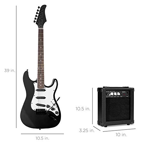 39in Full Size Beginner Electric Guitar Starter Kit with Case and Amp E13920