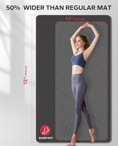 Extra Large Yoga Mat Non-Slip for Home Workouts B4152