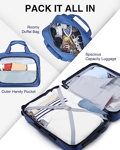 Carry On Luggage 22x14x9 with TSA Lock, Hardside Spinner Suitcase 20 Inch J7440