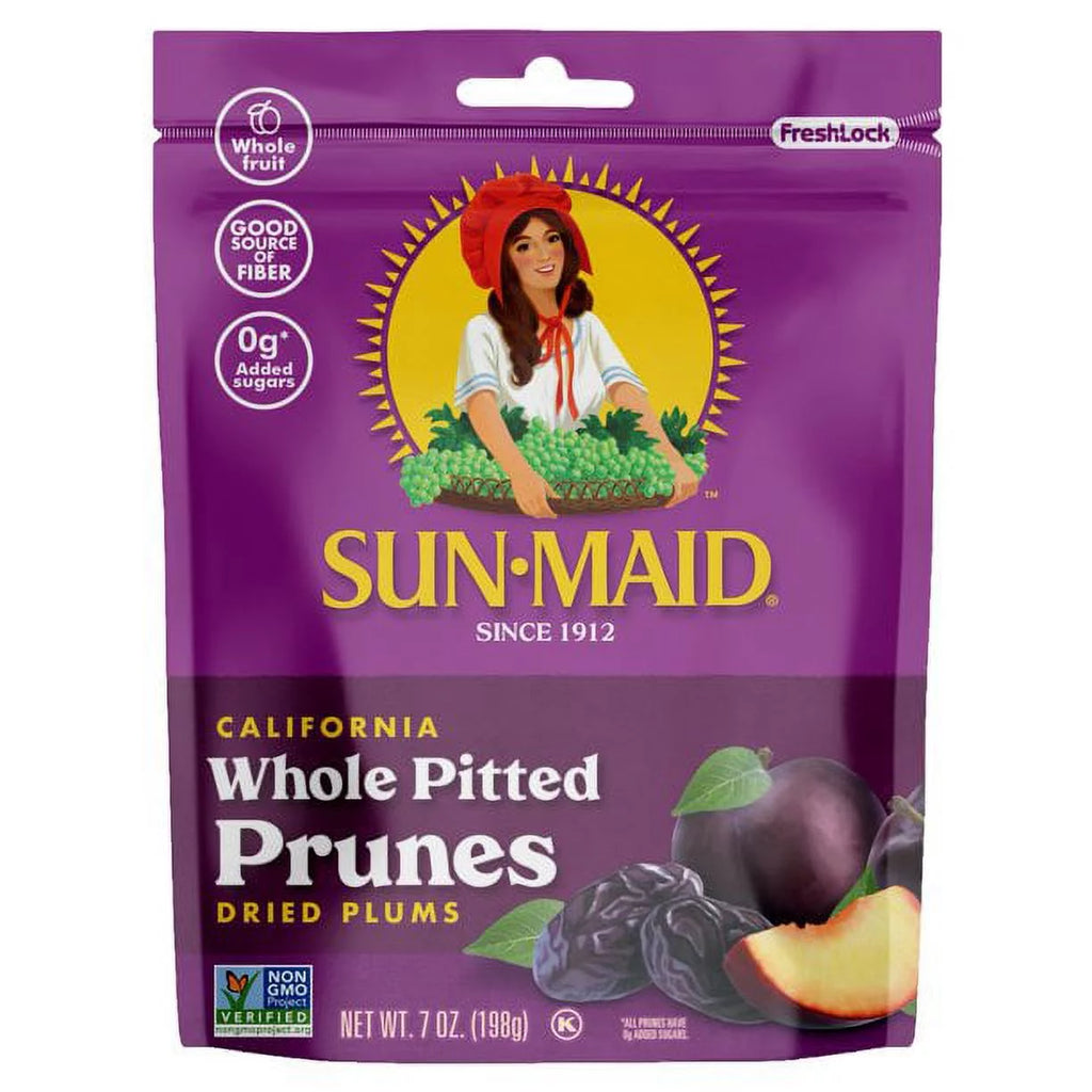 California Whole Pitted Prunes, Dried Plums, 7 oz Pack of 3 M380017