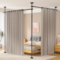 Room Divider Curtain Rod, No Drilling, Adjustable 4-10ft Height, Black B245252