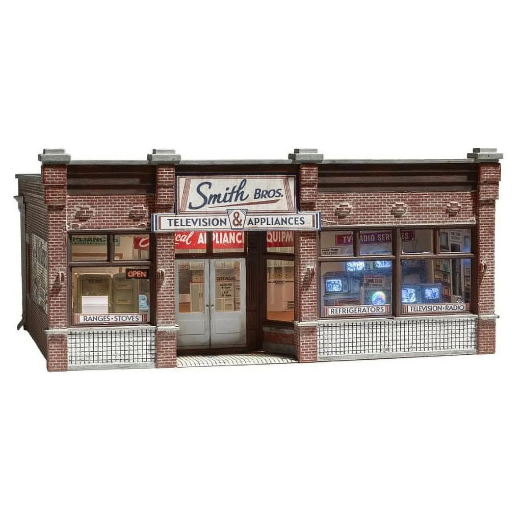 Woodland Scenics WOO4959 N Scale Smith Brothers TV & Appliance Built Model Landmark Structure