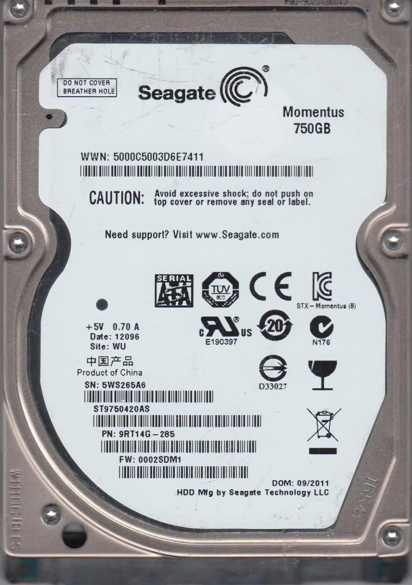 750GB SATA 2.5 Hard Drive R683350