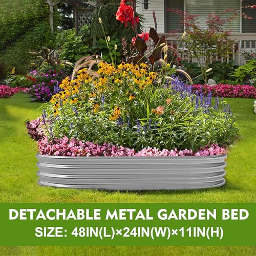 Galvanized Raised Garden Bed for Vegetables, Flowers, Herbs B187233