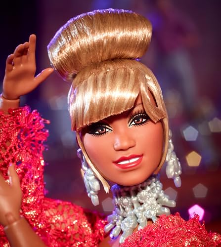 Celia Cruz Queen of Salsa Collectible Doll with Red Lace Dress and Golden Microphone W25358