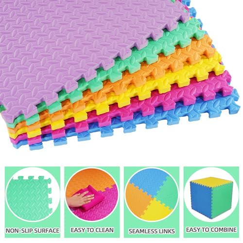 Puzzle Exercise Mat with EVA Foam Interlocking Tiles for MMA, Gymnastics and Home Gym H787