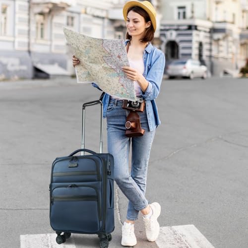 Softside Expandable Carry On Luggage with Spinner Wheels and TSA Lock B846
