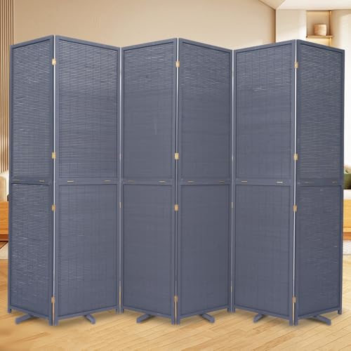 Bamboo Room Divider Folding Privacy Screen, 4 Panel, Beige N84000