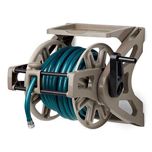 Wall Mount Water Hose Winder with Hand Crank for Garden and Outdoor Use Y137