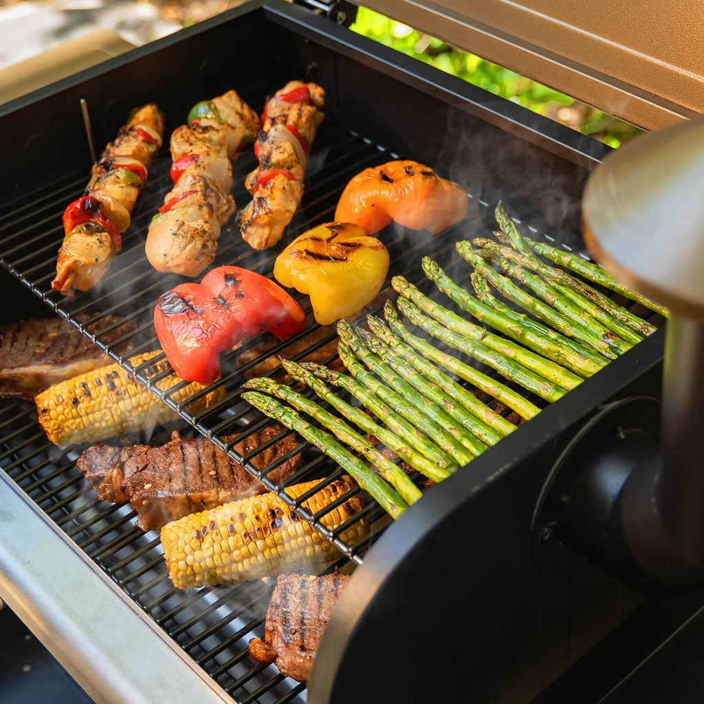 Wood Pellet Grill Smoker with PID Technology, 572 sq in Cooking Area for Outdoor BBQ Q7178